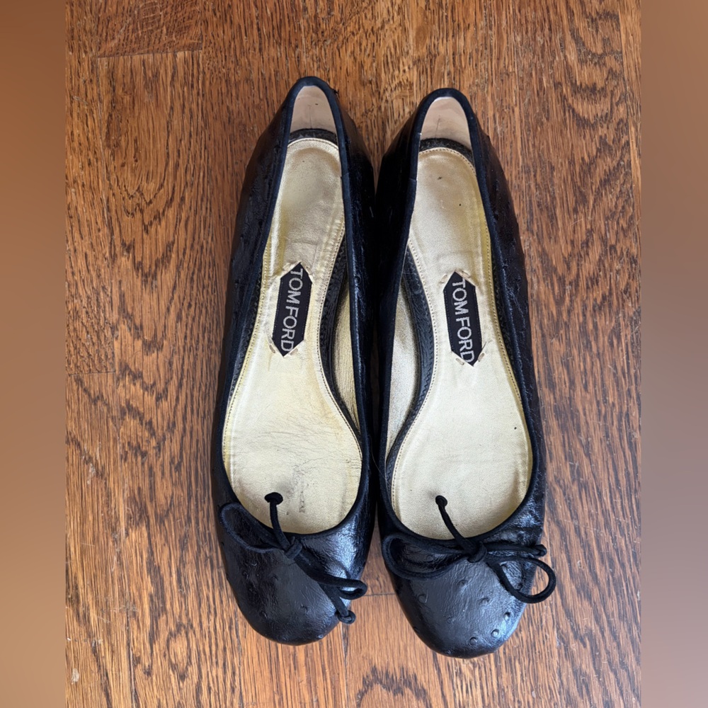 Tom Ford - Rare Ostrich Ballerina Flats - NWT